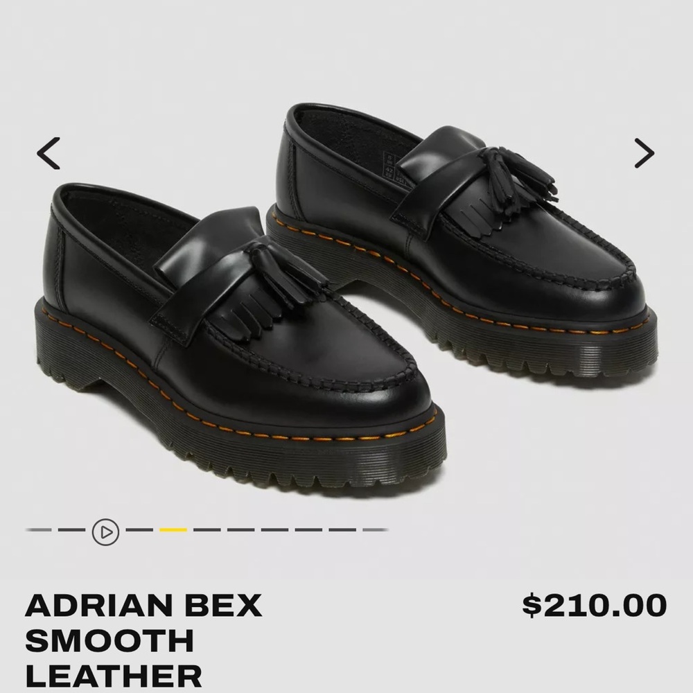 Dr. Martens Black Tassel Kiltie Chunky Loafers